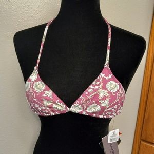 Cia Maritima Brazilian Bikini Swim Top Floral Embellished Pattern